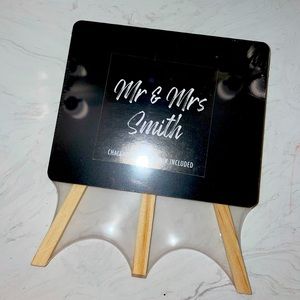 NWT Small Mr and and mrs chalkboard bridalshower wedding decor